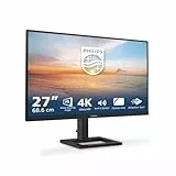 Philips 27E1N1800A Monitor 27' UHD, WLED, 60Hz, IPS, 4 ms GtG, HDR10, Adaptive Sync., Altavoces, (3840x2160, 2X HDMI 2.0, 1x DP 1.4) Negro