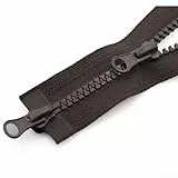 Vibrante grueso con múltiples opciones de color, tamaño 5, extremo abierto, doble deslizador (55 cm)