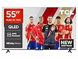 TCL 55T69C 55” QLED, Direct LED TV, 4K HDR, Smart TV Powered by Google TV (Dolby Vision & Atmos, Game Master, Motion Clarity, Compatible with Google Assistant & Alexa)