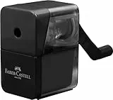 Faber-Castell 180984 - Sacapuntas con Manivela de Escritorio - Negro