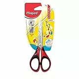 Maped - Tijeras Escolares - Essentials Pulse Soft 13 cm - Puntas Redondeadas - Hojas Graduadas en cm - 3 Diseños Diferentes - Multicolor