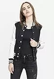 Urban Classics - Sudadera Para Mujer, 2 Tonos, Negro/Blanco (Blk/Wht), S