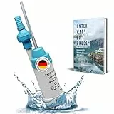 Comet VipPlus - Bomba de agua con válvula antirretorno (fija) + filtro con set de libro electrónico para camping, para autocaravanas, caravanas - bomba sumergible de 12 V