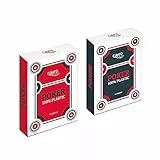 Cayro - Baraja de Cartas de Póker - + 16 Años - con Deslizamiento Excelente - Ideal para Juegos Clásicos de Mesa - 100% Plástico - Color Rojo y Negro