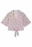 Springfield Blusa Corta para Mujer Estampada, Colección Culpables, Rosa, S