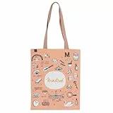 Mr. Wonderful - Bolsa de tela - Barcelona - Tote Bag de Algodón + Cierre de Cremallera + Bolsillo Interior