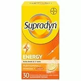 Supradyn Energy Multivitaminas para Todos con Vitaminas, Minerales y Coenzima Q10, Ayuda a Activar y Mantener tu Energía y Reducir el Cansancio, 30 Comprimidos Efervescentes