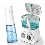 Aquapik® DUO Irrigador Dental | Aquapik® 100 Sobremesa + Aquapik® ONE Portátil | Recomendado por Dentistas | Elimina Placa, Cuida Implantes y Ortodoncia | Uso en Casa y Viaje