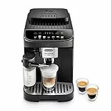 De'Longhi Magnifica Evo Cafetera Superatomática para Café y Cappuccino, ECAM292.81.B, Sistema LatteCrema, 7 Recetas, Negra