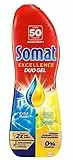 Somat Excellence Gel Lima y Limón (50 lavados), detergente lavavajillas desengrasante, lavavajilla líquido automático en botella, jabón para platos que elimina la suciedad incrustada