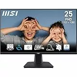 MSI Pro MP252 Monitor Profesional Full HD de 24,5'- Panel IPS 1920 x 1080, 100 Hz, Pantalla Eye-Friendly, Altavoces Integrados, inclinación Ajustable, HDM 2.0b, DisplayPort 1.4a