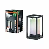 Osram - Lámpara de mesa SMART+ RGB y blanco cálido con batería externa USB 5200mAh, control WiFi, protección IP44, lámpara de jardín regulable para terraza y balcón