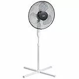 Amazon Basics ― ventilador de pie oscilante de 3 velocidades, 40 W, Blanco Y Negro