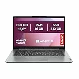 Lenovo IdeaPad 1 Gen 7 - Ordenador Portátil 15.6' FHD (AMD Ryzen 5 7520U, 16 GB RAM, 512 GB SSD, AMD Radeon 610M Graphics, Wi-Fi 6, Windows 11 Home) Teclado QWERTY Español - Gris Nube
