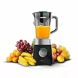 Cecotec Batidora de Vaso Power Black Titanium 1300Max B. 1300 W, 2 Velocidades, Cuchilla de 4 Hojas de Titanio Negro y Jarra de 1,5 L de Capacidad, Función Pulse Tritura y Pulveriza, Picahielo