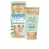 Garnier BB Cream Matificante Para Pieles Mixtas A Grasas FPS 25 con [Ácido Hialuróico + Extracto De Aloe Vera + Pigmentos Minerales] Hidrata, Unifica, Corrige E Ilumina Piel 50 Ml- Tono Medio
