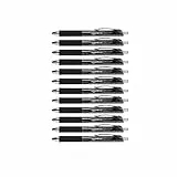 Amazon Basics Bolígrafos de gel retráctiles, punta fine (0,7 mm), paquete de 12 unidades, Black