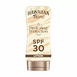 Hawaiian Tropic Hydrating Protection SPF 30 - Loción Solar Protectora con Cintas de Seda Hidratantes, Resistente al Agua hasta 12 Horas, Crema 180 ml (Individual)