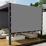 BXAEYIPOR 85% de red de sombra de jardín, ligera permeable al aire, toldo para jardín, coche, toldo con ribete con ojales, gris