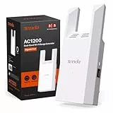 Tenda AC1200 Repetidor WiFi con Puerto Gigabit, Amplificador Señal WiFi hasta 150 m², Compatible con Todos los routers, Modo Ap, WPS, LED Inteligente, A18 Pro