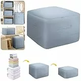 OSDUE Ultra Space Saving Self Compression Organizer Organizador de AutocompresióN CúBica,Con Cremallera Multicapa, Ahorro de Espacio Ropa de Dormitorio Para Edredones Storage Bag,Gris-54 * 42 * 30cm