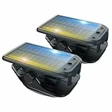 SANSI Lámparas Solares Exteriores con Sensor de Movimiento 500LM Blanco Frío 6500K, Luces Solares Led Exteriors IP65 Impermeable con Pinza para Seguridad de Valla Escalera Jardín Garaje Pabellón