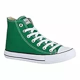 Elara Zapatillas de Deporte Unisex Zapatos Deportivos High Top Chunkyrayan Verde 014-A-CA014-Green-47