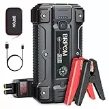 Arrancador de coche, pico de 6000 A, 26800 mAh (hasta todos los motores de gasolina o diésel de 10 L, 50 veces) 12 V, cargador de batería con cargador rápido, cables de arranque inteligentes