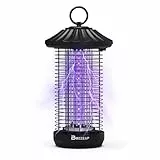 Lámpara Antimosquitos - Alta Eficiencia 3800V 15W UV Mata Mosquitos Eléctrico, Silenciosa y sin Químicos, IPX4 Impermeable, para Interior y Exterior, Cobertura 150-200m²