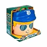 Pinypon Action - Contenedor de Policía y Monstruos, Cabeza de Pinypon Grande, Caja contenedor con Compartimentos para Accesorios y Figuras, Incluye 4 muñecos Mix & Match, 4 años, Famosa (700016645)