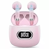 Auriculares Inalambricos, Auriculares Bluetooth 5.3 HiFi Estéreo, 42H Cascos Inalambricos Bluetooth con 4 HD Mic,2024 Audifonos Inalambricos Cancelacion de Ruido ENC/Pantalla LED/IP7 Impermeable/USB-C