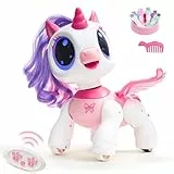 SGILE Robot Juguete para Niñas Unicornio Juguete para Niñas 3 4 5 6 7 8 Años con Música, Baile y Control de Gestos, Unicornio Juguete Interactivo, Rosa