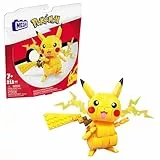 Mega Pokémon Juguetes de construcción con Figura de acción articulada de Pikachu de 10cm y 211 Piezas, Idea de Regalo para niños y niñas, GMD31