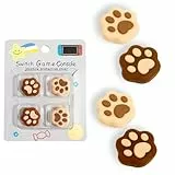 Agarres para el Pulgar para Nintendo Switch Joycon Tapas de Joysticks Caps Thumb Grips de Silicona Tapas de Pulgar para Nintendo Switch & Switch OLED & Switch Lite (Pata de Gato marrón)