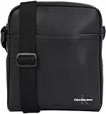 Calvin Klein Bolso bandolera Hombre Mono Logo Reporter con cremallera, Negro (Black), Talla Única