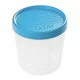 Tatay Fiambrera de Alimentos, Hermética, 1L de Capacidad, Tapa de Rosca, Libre de BPA, Apto Microondas y Lavavajillas, Color Azul. Medidas: 12 x 12 x 12,5 cm