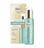 RoC - Multi Correxion Hydrate + Plump Crema Hidratante Facial SPF 30 - Tratamiento Anti Arrugas y Antiedad - UVA/B protección - 50ml