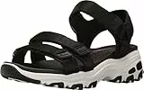 Skechers D'lites Fresh Catch, Sandalia Mujer, Negro, 38 EU