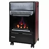 Orbegozo HBF 95 Estufa de gas butano, llama azul, triple sistema de seguridad, apta para gas butano y propano, 3500 W, clase de eficiencia energética A, analizador atmosférico, color negro/Burdeos
