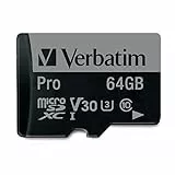 Verbatim 64GB Pro U3 microSDXC 64GB MicroSDXC XC I Class 10 memoria flash - Tarjeta de memoria (MicroSDXC, Negro, UHS, Class 10, SD, Resistente a golpes, Resistente al agua)