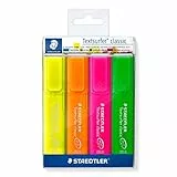STAEDTLER 364PWP4 - Estuche con 4 Marcadores Fluorescentes