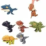 6 Dinosaurios Juguetes,Juguete de Dinosaurio para Morderse Los Dedos,Juguete de Dinosaurio Novedoso,Marionetas de Dedo de Dinosaurio,Dinosaurio Fiesta Favores Cumpleaños de los Niños