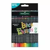 Faber-Castell 116436 Black Edition Caja de 36 Lápices de Colores Vibrantes, Resistentes a la Rotura y Empuñadura Ergonómica, Lapices Colores para Pintar y Colorear en Papel Claro y Oscuro
