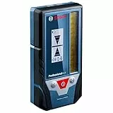 Bosch Professional Receptor de Láser LR 7 (para láser rojo y verde, 2 pilas AAA, alcance: 5-50 m, estuche), azul