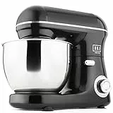 BOJ Amasadora FP-4000, Robot de Cocina, Amasador, Batidora Repostería, Bol 4L Inoxidable, Motor Full Metallic 600W, Accesorios teflonados aptos para lavavajillas