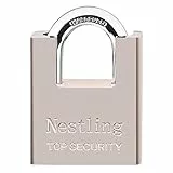 AMMIY Candado de 60 mm, ideal para almacén, contenedor, garaje, obturador, unidades de almacenamiento, cobertizos, garajes, vallas, candado de alta seguridad con 4 llaves