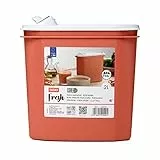 Tatay Porta Gazpacho y Alimentos Fresh, 2L de Capacidad, Libre de BPA, Apto Lavavajillas y Microondas, Color Naranja. 1 unidad Medidas 18,4 x 9,7 x 19 cm