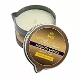VIBRATISSIMO Vela de Masajes Caramel Cream 50 ml | vela con olor a caramelo | vela relajación | hecho de materias primas naturales y aceite de coco | apto para piel sensible | Massage Candle