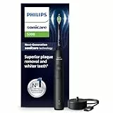 Philips Sonicare 5300 cepillo dental eléctrico, sónico con 2 niveles de intensidad, alerta de presión, EasyStart, SmarTimer y BrushPacer, negro, modelo HX7101/01 [Nueva Tecnología]