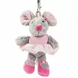 Schaffer- Ballett-Maus Colgante de ratón de ballet, liso, Color gris, ca. 11 cm (0242)